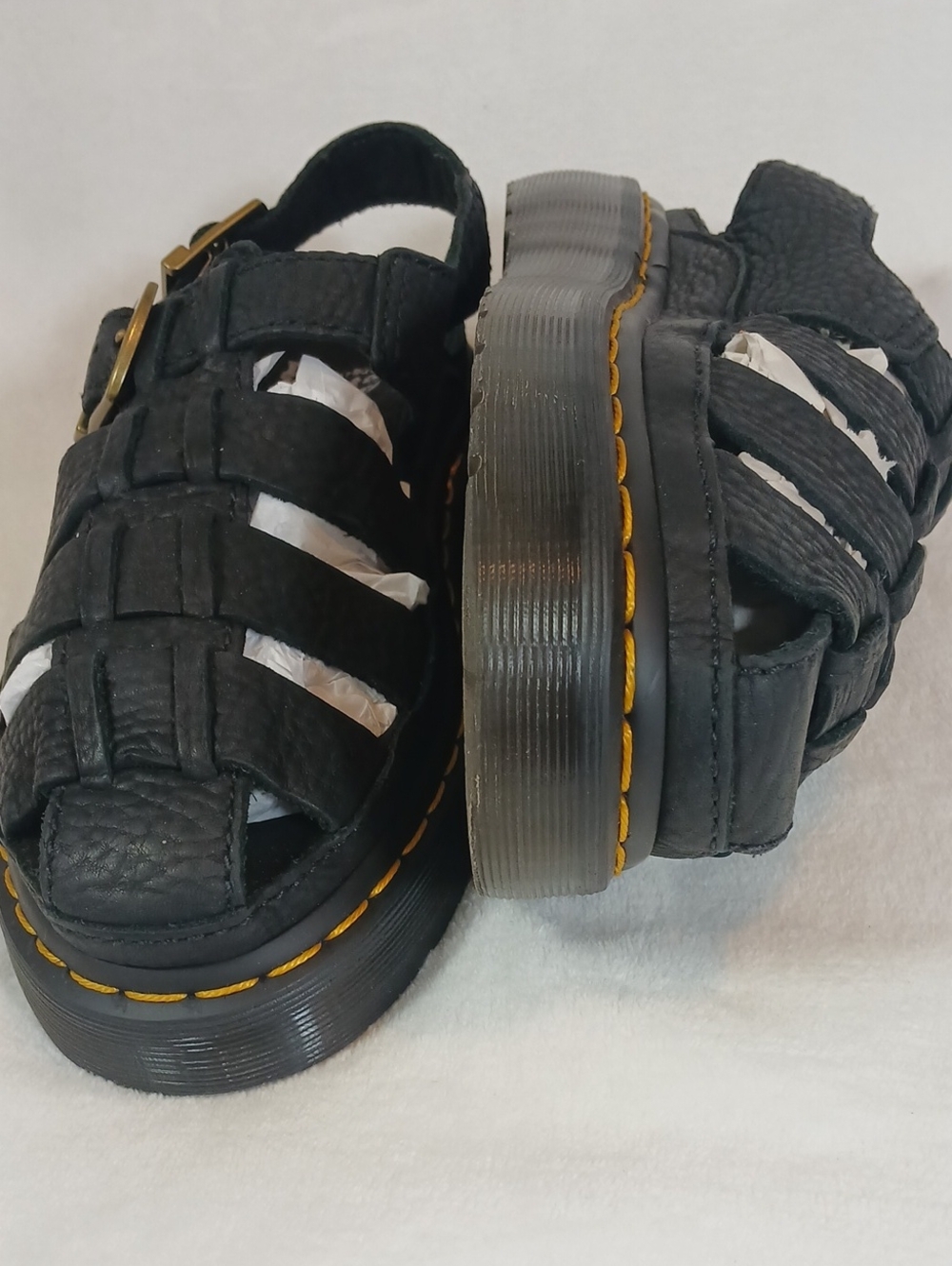 Dr. Martens Wrenlie Grizzly Leather Fisherman Sandals Unisex 7M/ 8W - Picture 10 of 15